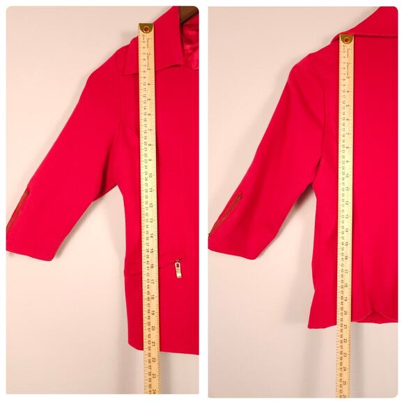 Luii Size S Women's Asymmetrical Zip Gold Moto Jacket - Picture 2 of 10